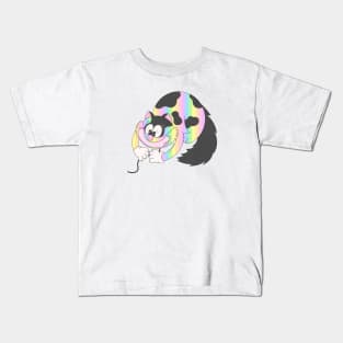 Mr. Cookie The Rainbow Cat Kids T-Shirt